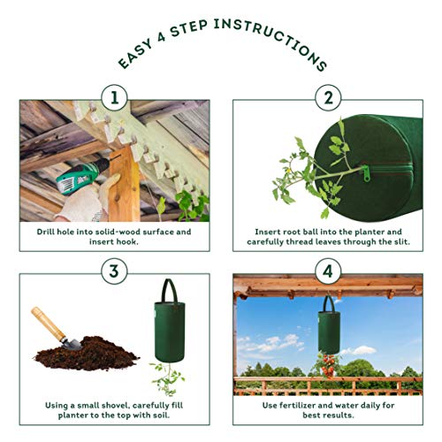 Pri Gardens Upside Down Tomato Planter, 2 Pack(Requires Plants,Soil