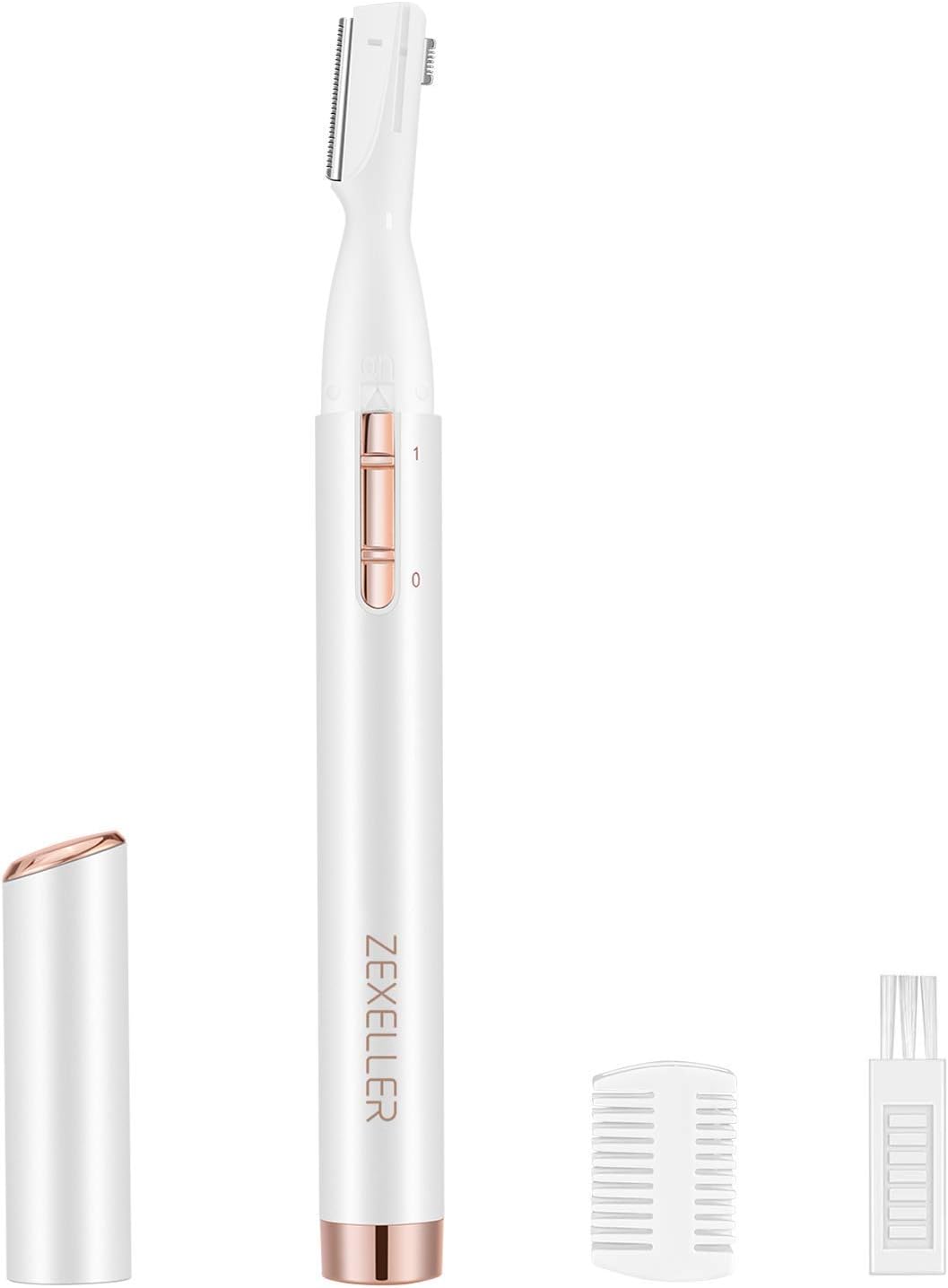 Eyebrow Trimmer Razor Hair Remover Facial Hair Trimmer for Women Electric Eyebrow Trimmer Epilator for Women, Portable Painless (Battery Included)