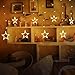 slashome Star Curtain Lights, 8 Modes, 29V, with 12 Stars 138pcs LED Waterproof Linkable Curtain String Lights, Warm White String Light for Christmas/Halloween/Wedding/Party Backdrop, UL Listed