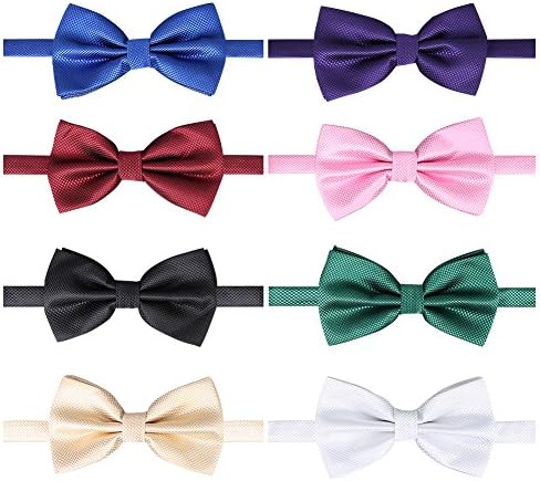Elegant Pre-tied Bow ties Formal Tuxedo Bowtie Set with Adjustable Neck Band,Gift Idea For Men And Boys(5/8/10Pcs)