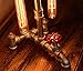 Designer Edison Vintage Style Industrial Steampunk Craftsmanship Interior Retro Pipe Table/Desk/Bedside Lamp (Double Lights)