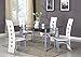 Roundhill Furniture Cinda Metal Contemporary Dining Room Chairs, Set of 2, White