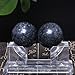 BRABUD 1.4'' Chinese Exercise Baoding Balls Dark Grey Marble Health Stress Relieve with No Chimes BS021