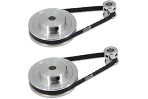 Befenybay 2Kit 2GT Synchronous Wheel 20&80 Teeth 8mm Bore Aluminum Timing Pulley with 2pcs Length 250mm Width 6mm Belt (20-80T-8B-6)