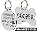 Stainless Steel Pet ID Tags Dog Tags Personalized Front and Back Engraving (Paw)