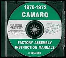 1970 1971 1972 CHEVY CAMARO FACTORY ASSEMBLY INSTRUCTION MANUAL CD