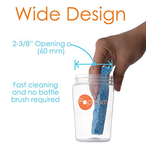 PopYum 9 oz Anti-Colic Formula Making/Mixing / Dispenser Baby Bottles, 2-Pack