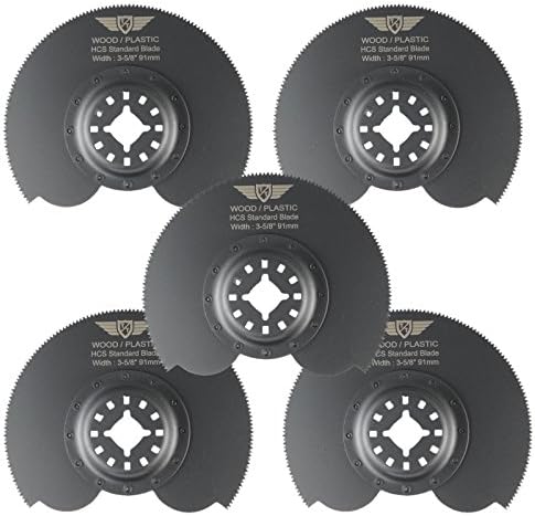5 x TopsTools ST91F_5 91mm Fine Tooth Wood Cutting Blades for Bosch Fein (Non-StarLock) Makita Milwaukee Einhell Ergotools Hitachi Parkside Ryobi Worx Workzone Multitool Multi Tool Accessories