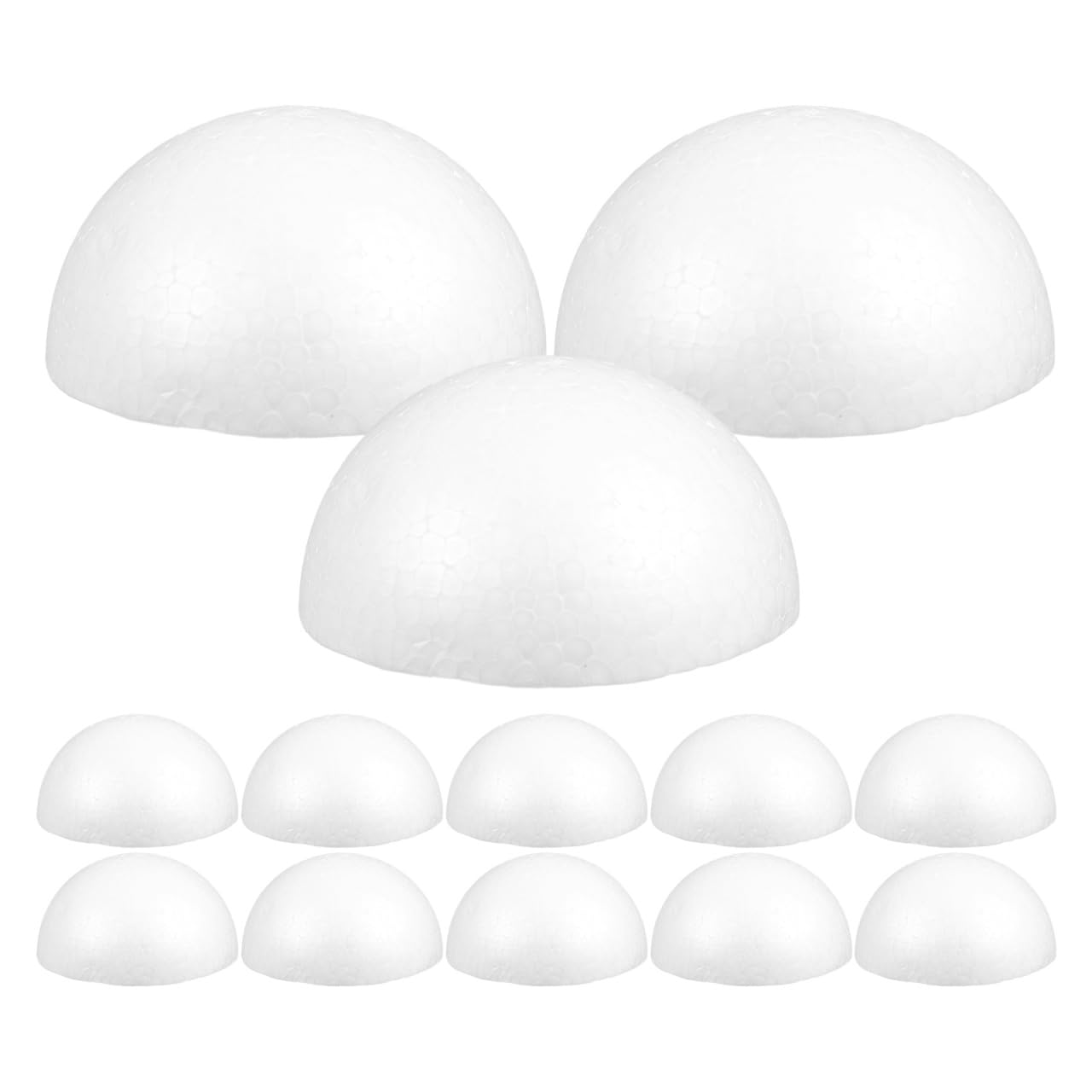 Healifty 15PCS Half Foam Ball Semi Circle Ball White Polystyrene Foam DIY Craft Gifts for Flower Arranging Xmas Wedding Party Favors Decorations 9cm