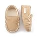 DDLBiz Baby Boys Girls Double Velour Soft Sole Shoe Soft Shoes Flats Shoes (0~6Month/4.3inch, Khaki)