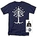 Popfunk Lord of The Rings Tree of Gondor T-Shirt and Stickers, Small (Navy)