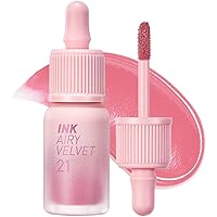 Peripera Ink Airy Velvet Lip Tint, Liquid Lip (0.14 fl oz, 021 FLUFFY PEACH)