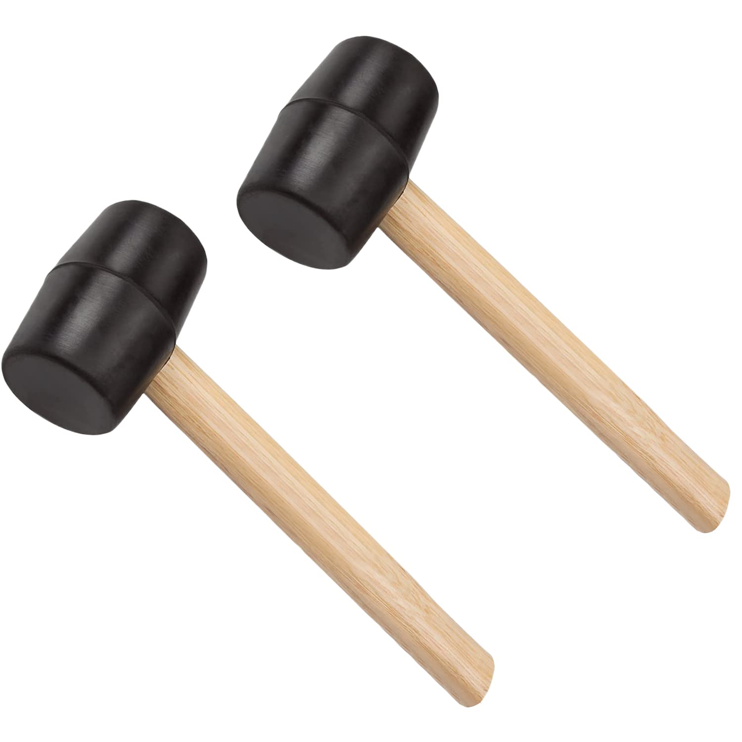 Black Large Rubber Mallet 16oz Heavy Duty Rubber Hammer Mallet with Wooden Handle Easy Grip | 900g — image 1