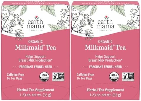 Earth Mama Organic Milkmaid Tea Bags for Breastfeeding Mothers, 16 ...