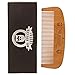Mr Rugged Wooden Beard Comb - One of a Kind Wood Beard Comb Handmade from Pear Wood - Brushes Distributes Beard Oil & Balm - Gentler to Hair Than Metal & Plastic Comb and Brush Products