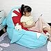 Lmeison Animal Storage Bean Bag Chair Cover, Beanbag Chair for Boys Girls, Soft Canvas Plush Toy Organizer, Towels & Clothes Stuffed Storage Bag, 31.5