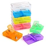 Vakind Weekly Medicine Storage 7 Day Tablet Pill Sorter Organizer Box Holder Container (As shown)