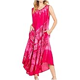 Sakkas Starlight Third Women's Tie Dye Beach Kaftan Caftan Tank Dress/Cover Up