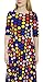Marycrafts Women's Floral Print Fit Flared Midi Dress