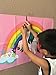 PIN The Horn ON The Unicorn(Includes: 1 Gloss Coated Game Poster, 1 Pink Satin Blindfold and 18 Horn Stickers) Unicorn Party Supplies