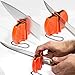 ALPHA TEK Pocket Hunting Knife Sharpener: Tungsten Carbide Ceramic Rod - For Camping and Outdoors (DAY GLOW ORANGE)