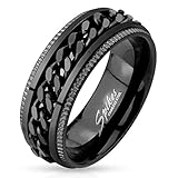 STR-0450 Stainless Steel Black IP Grooved Edge Center Chain Ring