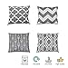 Throw Pillow Covers Decorative Pillow Cases Grey Geometric Soft Solid Square Cushion Covers for Sofa Couch Bed Farmhouse Set of 4, 18 x 18 Inch
