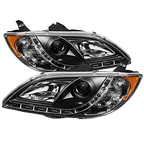 Spyder Auto Mazda 3 Sedan Black DRL LED Crystal Headlight