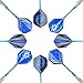 Wobe 12pcs 18g Soft Dart with 16 Dart Flights and 200 Dart Soft Tip Points, Electronic Darts Set for Bar Game Darts Target, Safety Kids Darts for Dartsboard Blue