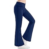 Girl's Leggings Flare Pants Cross High Waisted Yoga Bootcut Pants Toddler Kids Youth Full Length Bell Bottoms Legging