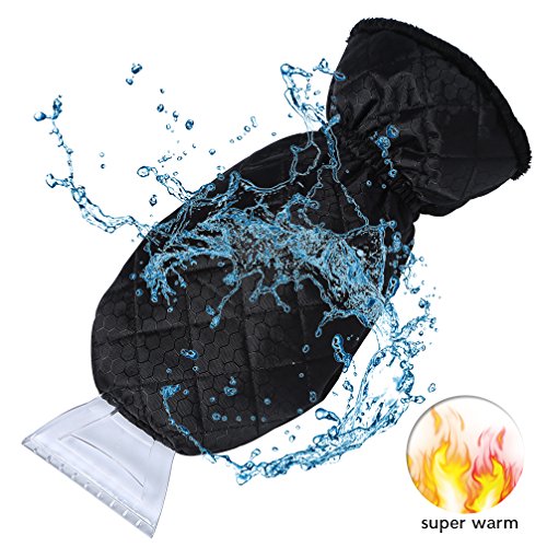 BiBOSS Car Snow Shovel with Thicken Warm Remover Gloves Ice Scraper for Car Windshield Window - Thumbnail 7