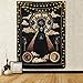 Sevenstars Wizard Skull Tapestry Solar Iris Tapestry Sun and Moon Tapestry Star and Cloud Tapestry Tarot Tapestry for Room