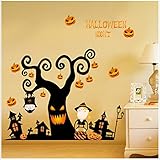 Happy Halloween DIY Wall Decal Wall Stickers Bedroom Home Window Sticker Mural Decorations for Baby Kids Room Nursery Halloween Party by Raleighsee