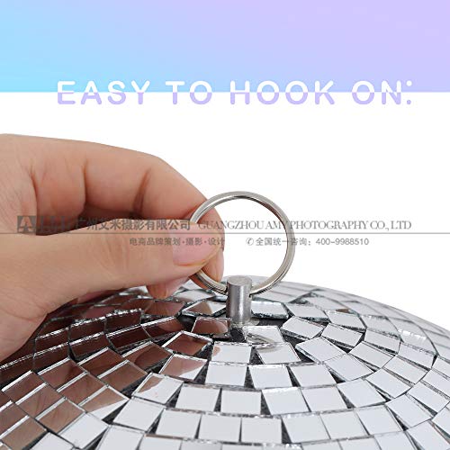 NuLink 6" Disco Light Mirror Ball with Hanging Ring
