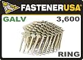 1-3/4" Ring Galvanized Coil Roofing Nails 3.6M JobPak
