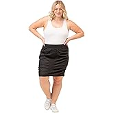 XCVI Womens W Solid Trace Skirt- Stretch Poplin