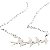 Jamber Jewels Flock of Birds Necklace in Sterling Silver 925 Shiny Finish