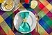 DII Checkered Tabletop Collection 100% Cotton, Machine Washable, Tablecloth, 52x52, Summer Check