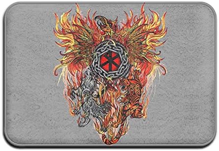 Born Of Fire Phoenix Funny Runner Doormats For Your Entry Modern Artist Floor Mat (Size:23.6"(L) X15.7"(W)) Absorbant With With Non Slip Backing