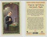 Saint/St. Gerard Holy Card Prayer for Pregnant Women with He Lives Cross Bookmark