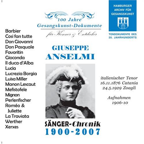 UNKNOWN Giuseppe Anselmi Historical Recordings 190610 Music