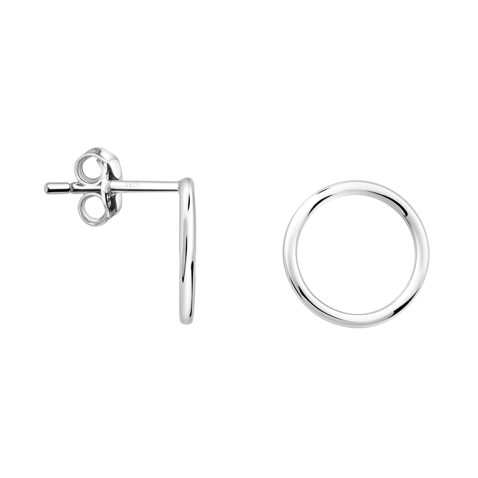 SOFIA MILANI - Women's Earrings 925 Silver - Circle Stud Earring - E0693
