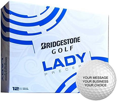 Bridgestone Lady Precept Personalized Golf Balls - Add Your Own Text (1 Dozen) - White