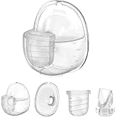 One Full Set S32 Breast Pump Parts with 24mm Flange Compatible with NCVI Nuliie NICEGREEN Life Zooawa S32 Breast Pump Replacement Parts, Flange,Valves,Diaphragms,Collector