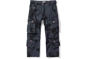 OCHENTA Boys Cargo Pants with 8 Pockets Casual Hiking Slacks Combat Trousers for Kid