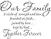 Our Family a Circle of Strength and Love Wall Vinyl Sticker Decal Home Decor Lettering (22