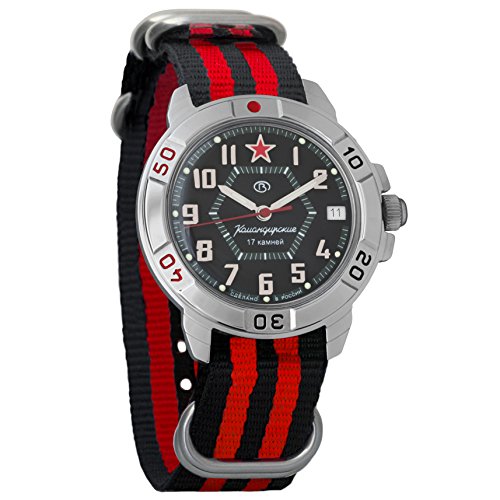 Vostok Komandirskie The Red Star of General Mechanical Mens Military Wrist Watch #431744