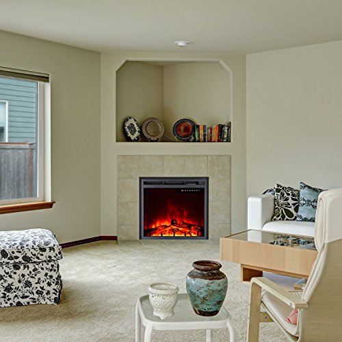 image for 30'' Electric Fireplace Insert,Freestanding & Recessed Electric Stove 