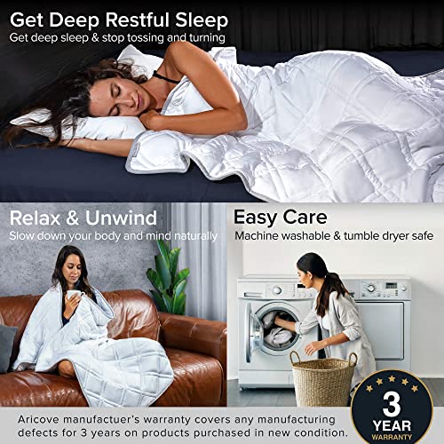 Aricove Cooling Weighted Blanket, 15 lbs, Full/Twin Size for Adults