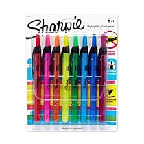 Sharpie Accent Retractable Highlighters, Chisel Tip, Assorted Colors, 8-Count